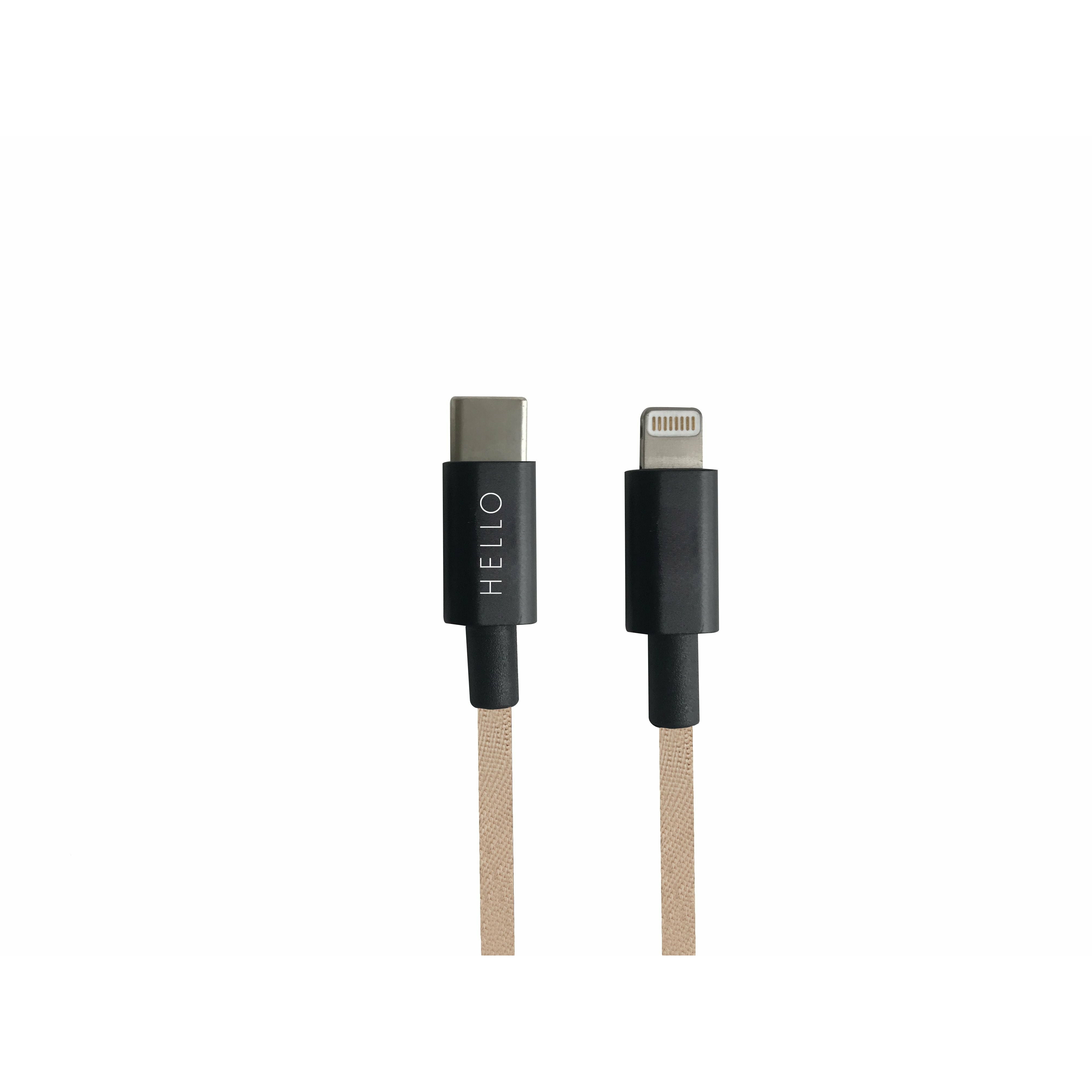 Letras de diseño Cable favorito USBC I Teléfono 1m, beige