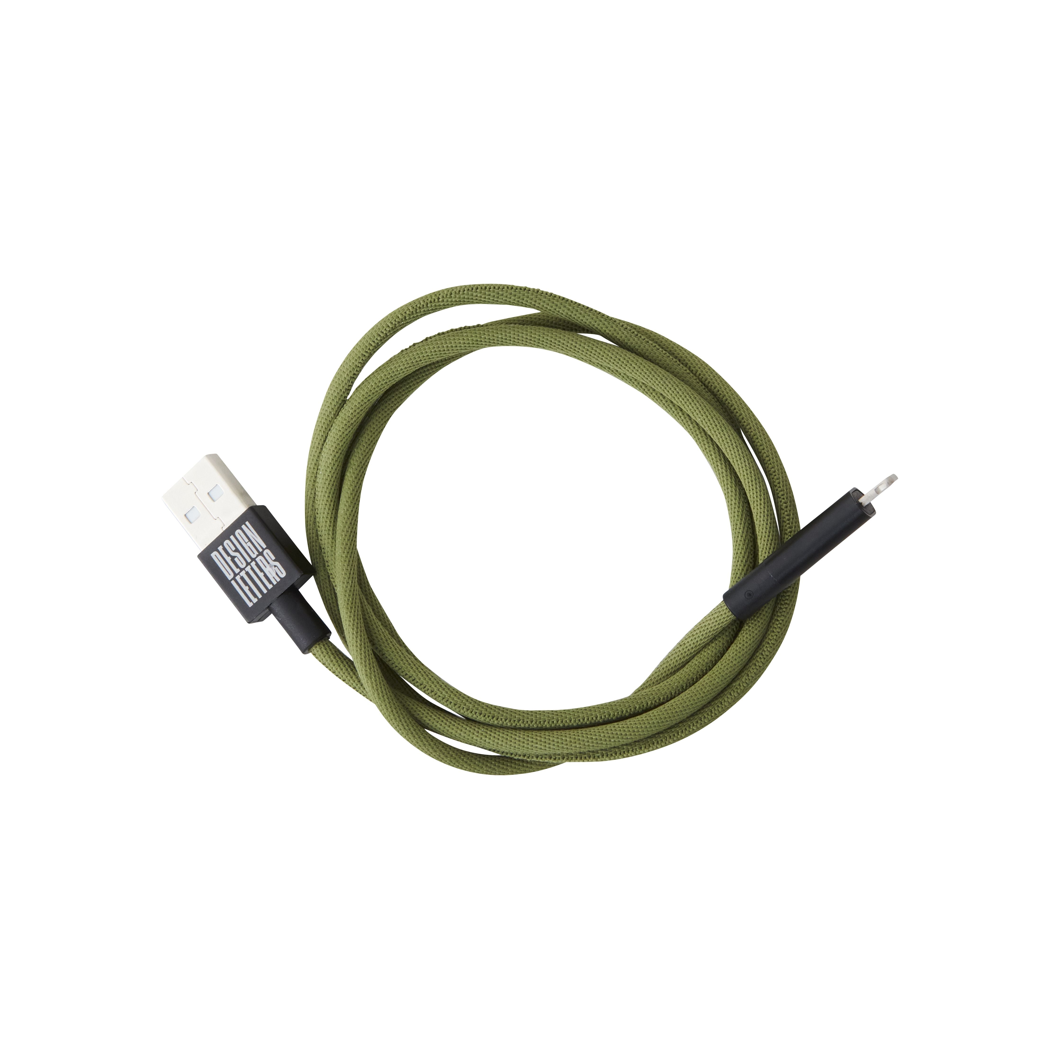 Design Letters Favorite Cable I Phone 1m, Forest Green