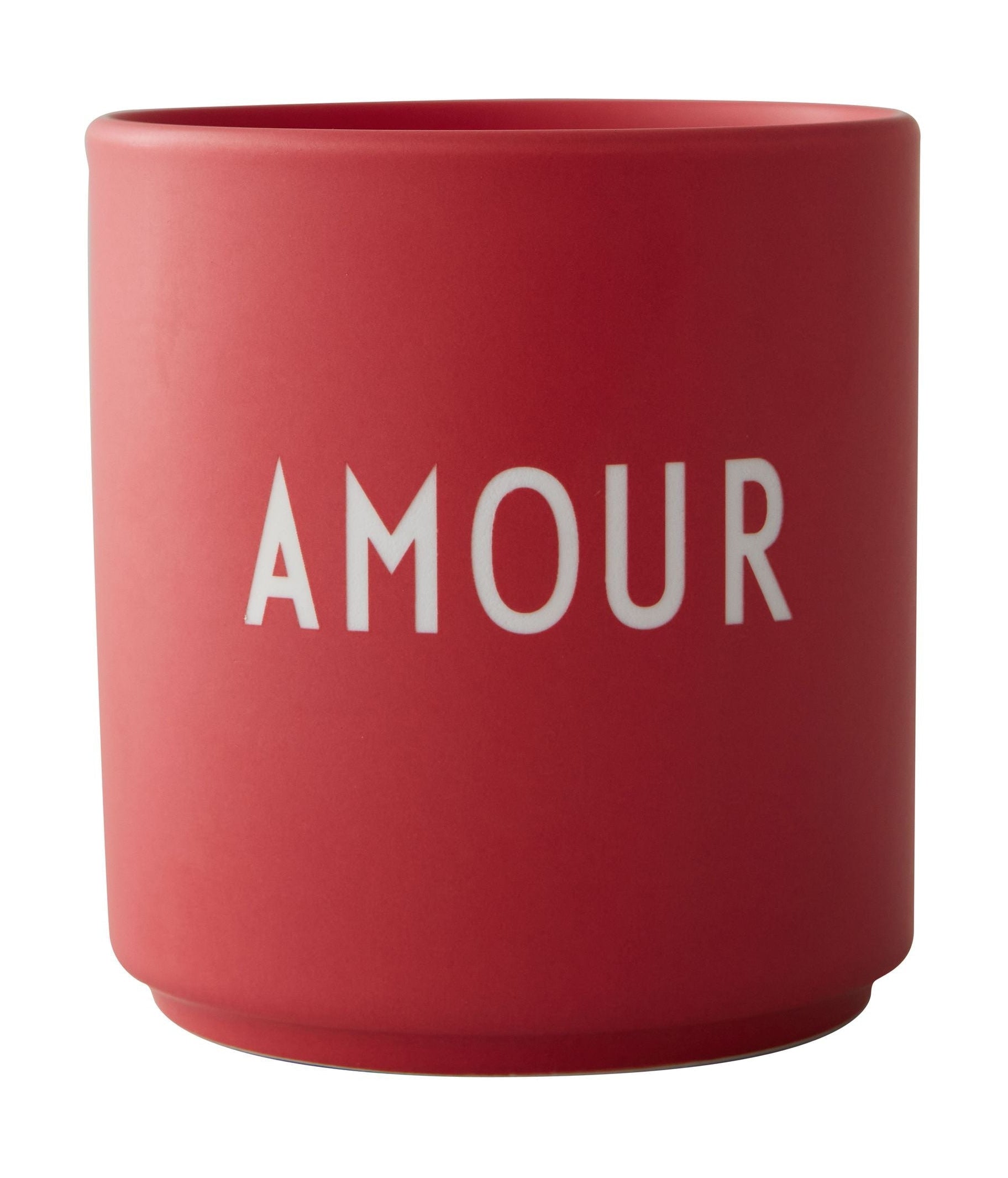 La tazza preferita della lettera di design amour, rosa sbiadita