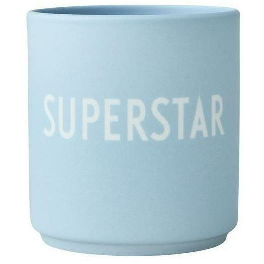 Tasse préférée de la lettre de design, bleu clair, super star