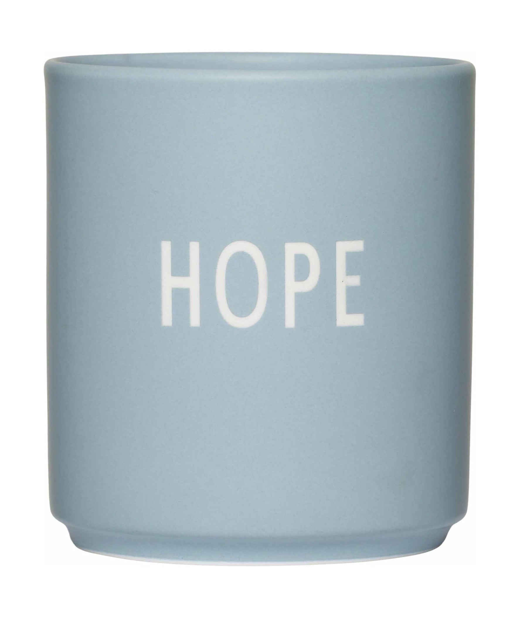 La speranza della tazza preferita della lettera di design, azzurro