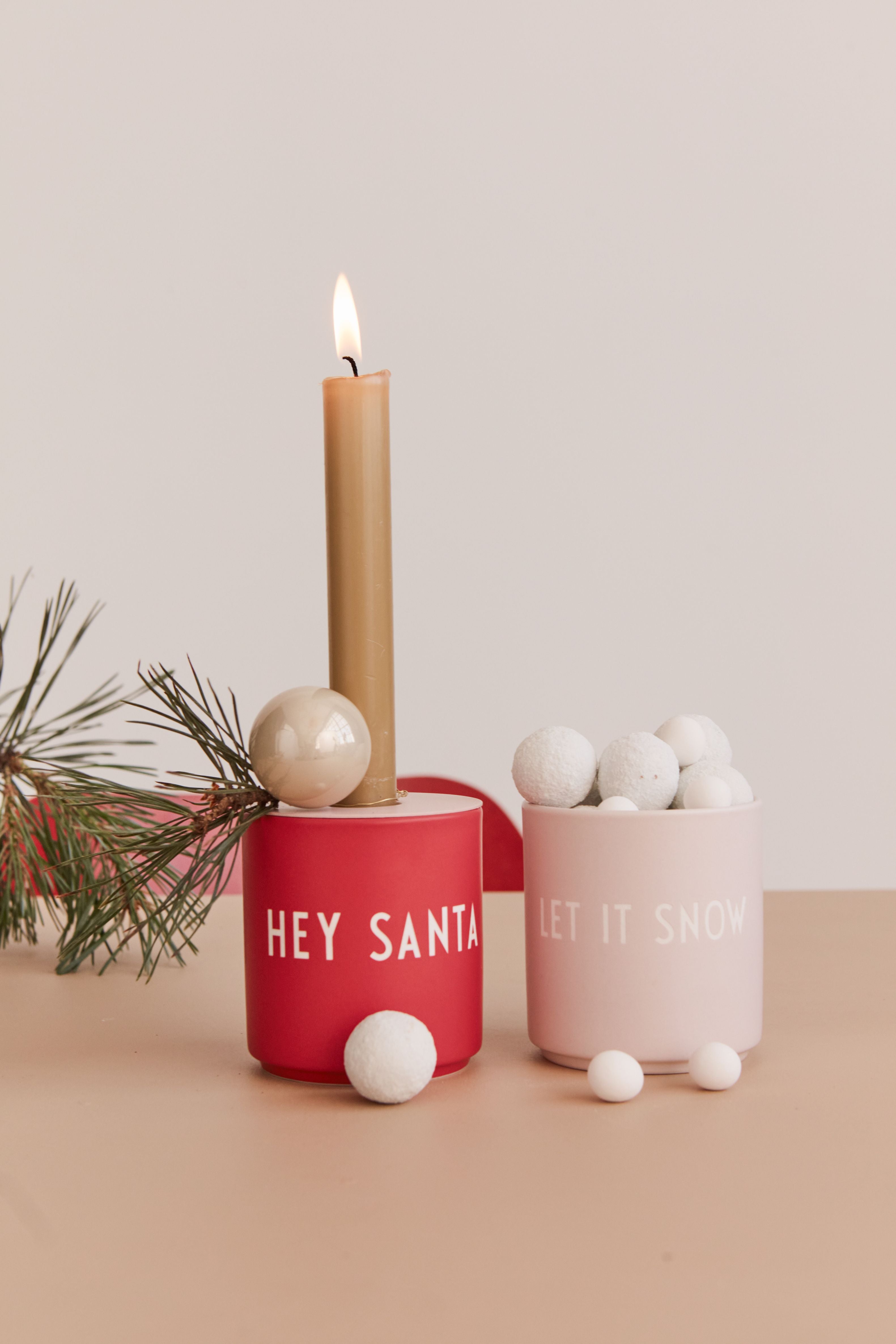 Design Letter's Favorite Mug Let It Snow, Pastel Beige