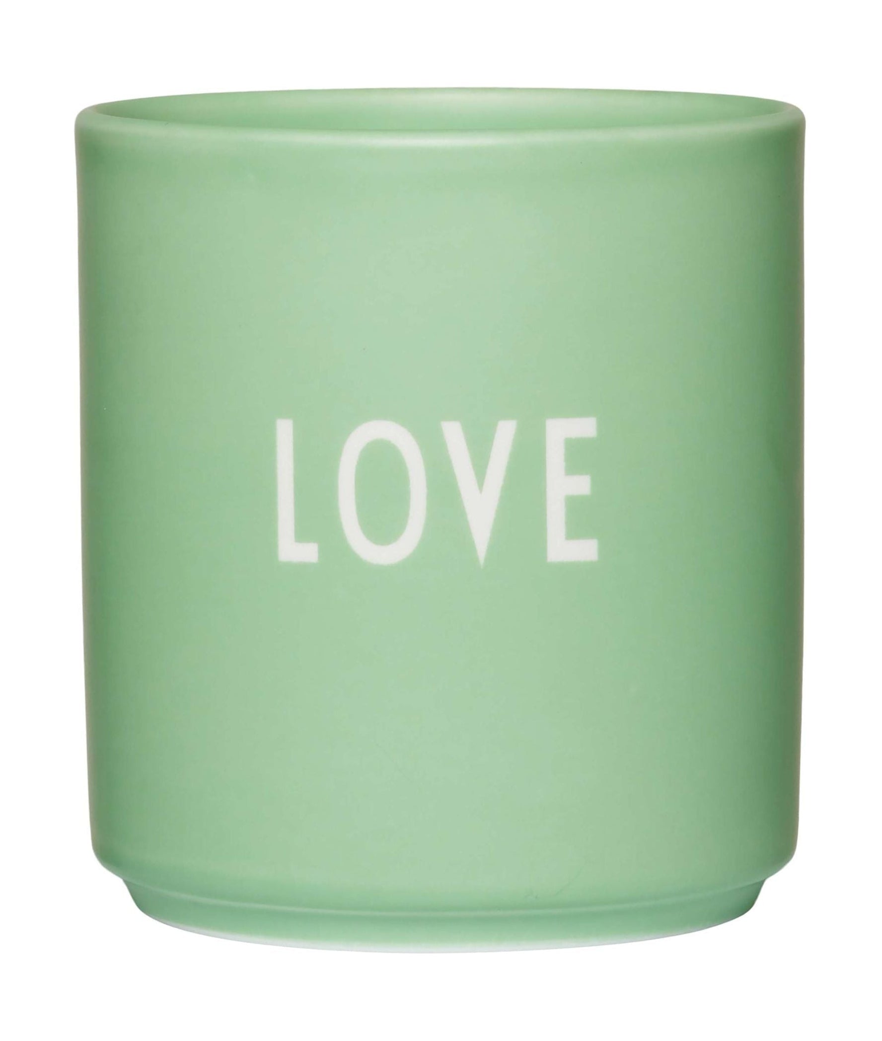 El amor de la taza favorita de la carta de diseño, verde