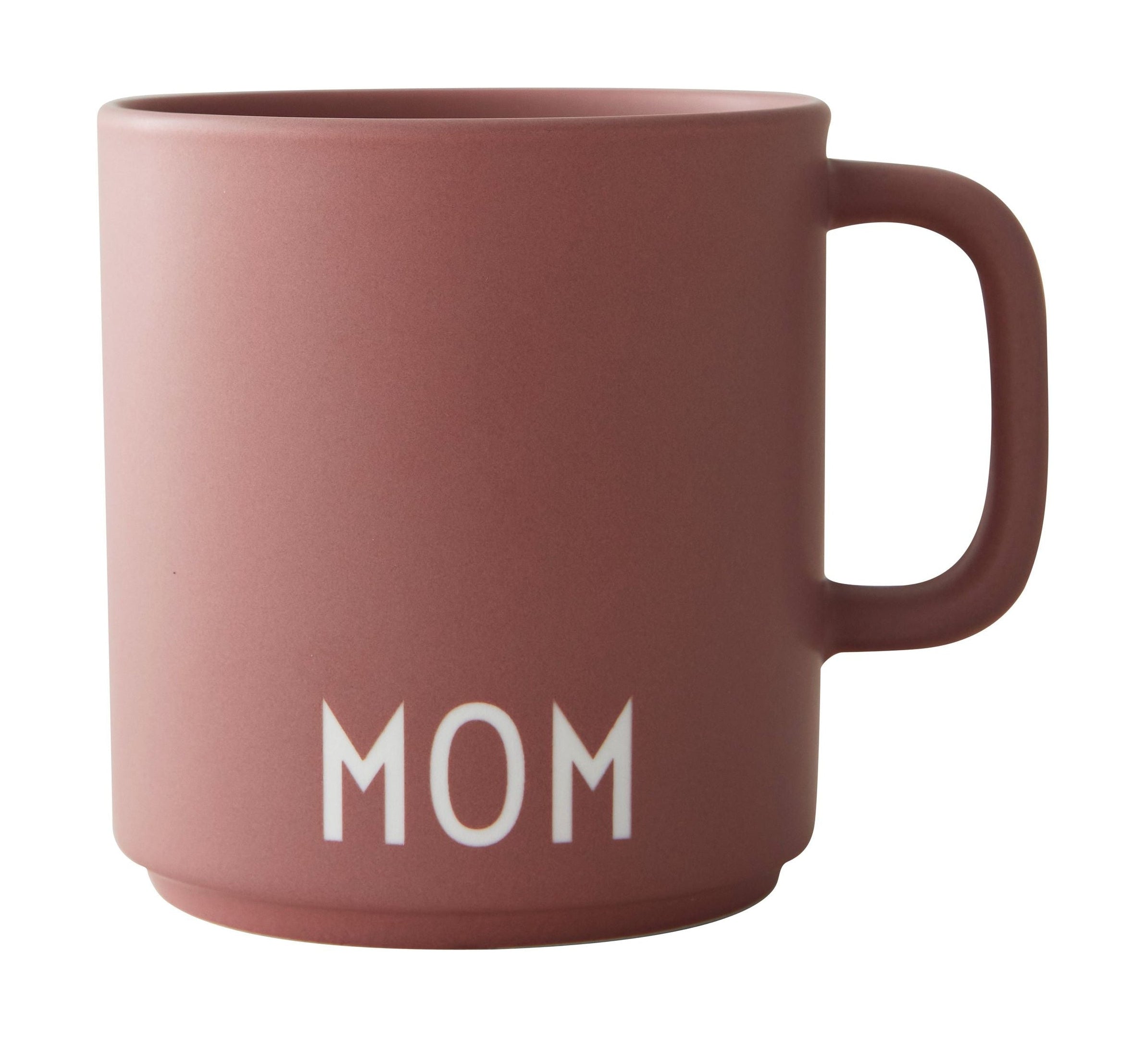 Letras de diseño taza favorita con mango mamá, Ash Rose