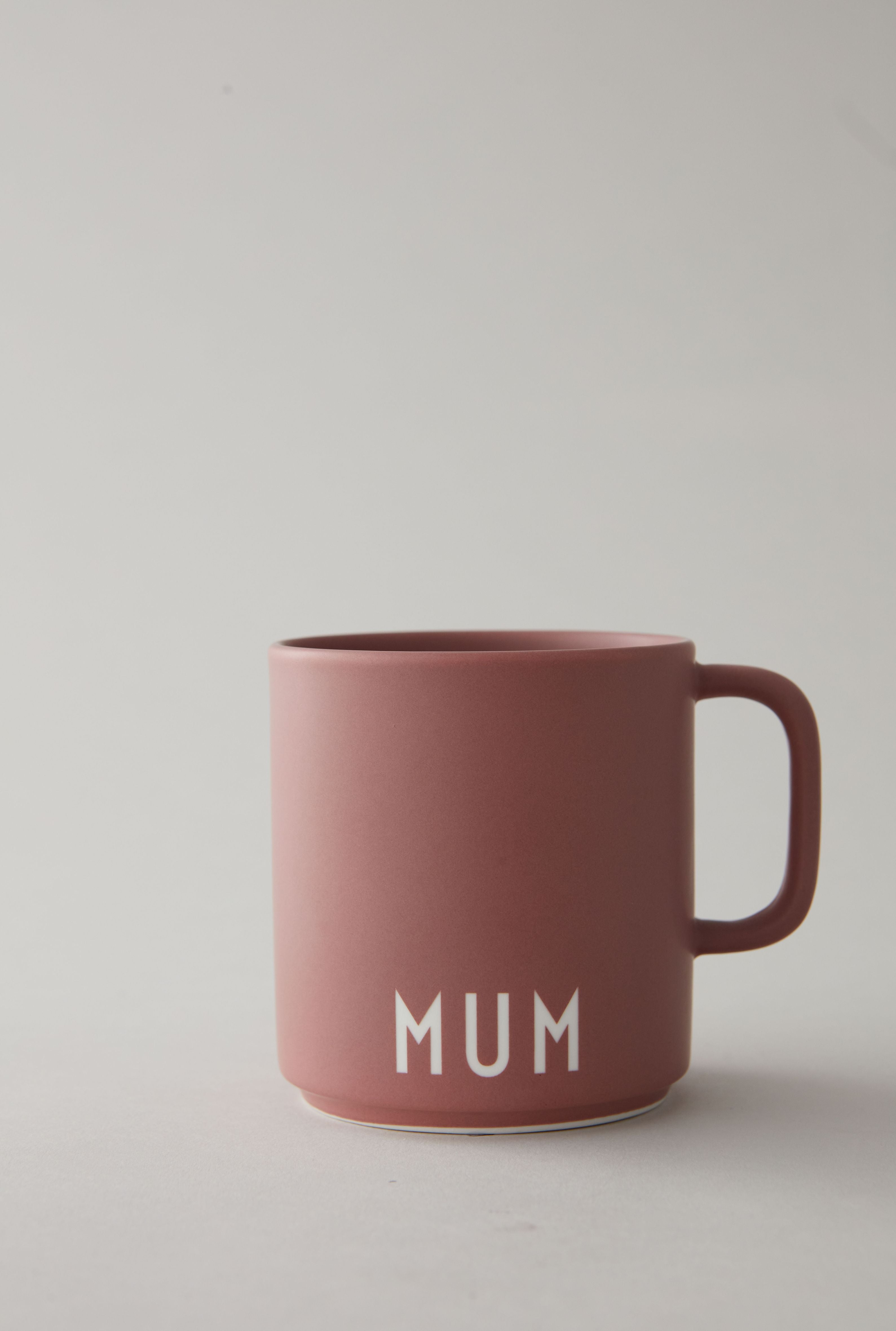 Design Letters Favorite Mug With Handle Mum, Ash Rose