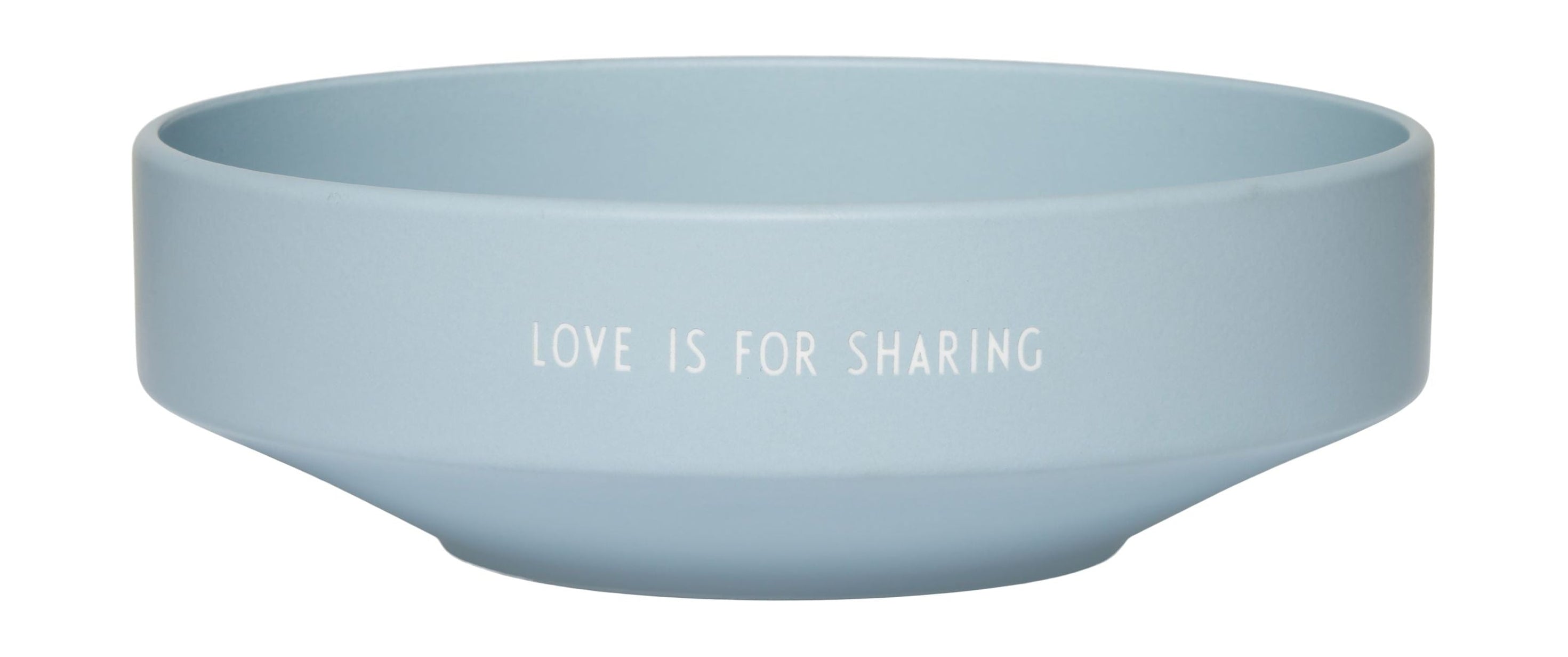 Design Letters Favorite Bowl Love Is For Sharing Large, Light Blue
