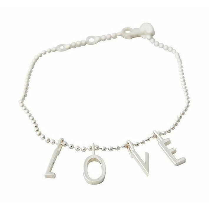 Letras de diseño Love Bracelet, plata