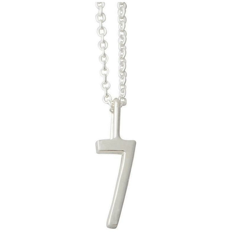 Design Letters Lucky Number Motpart, sølv, nummer 7