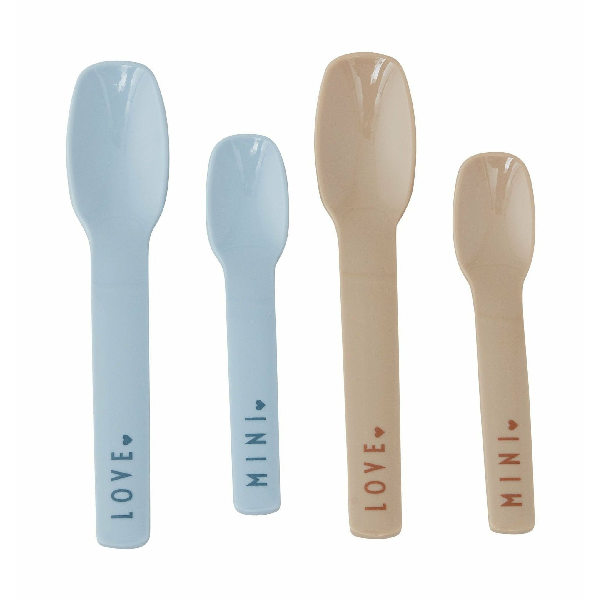 Lettere di design Mini set di cucchiai preferiti, azzurro