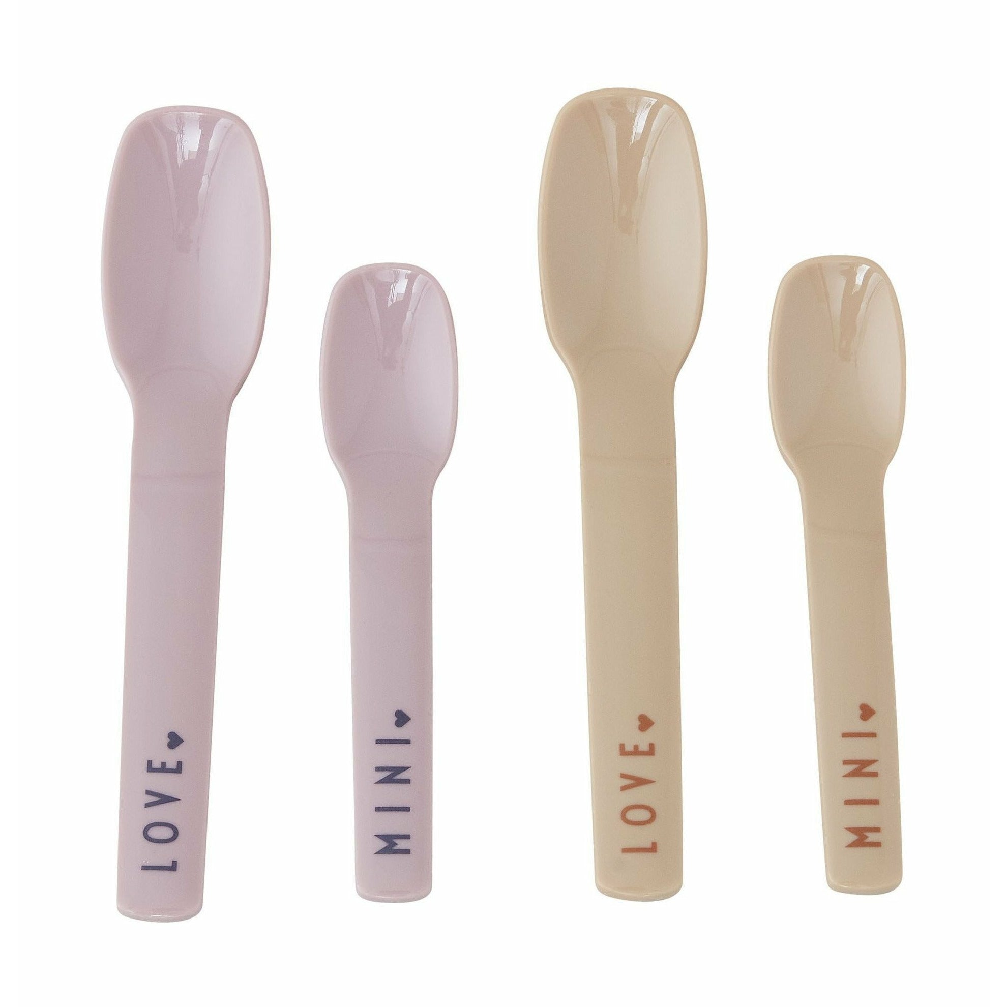 Lettere di design Mini set di cucchiai preferiti, lavanda