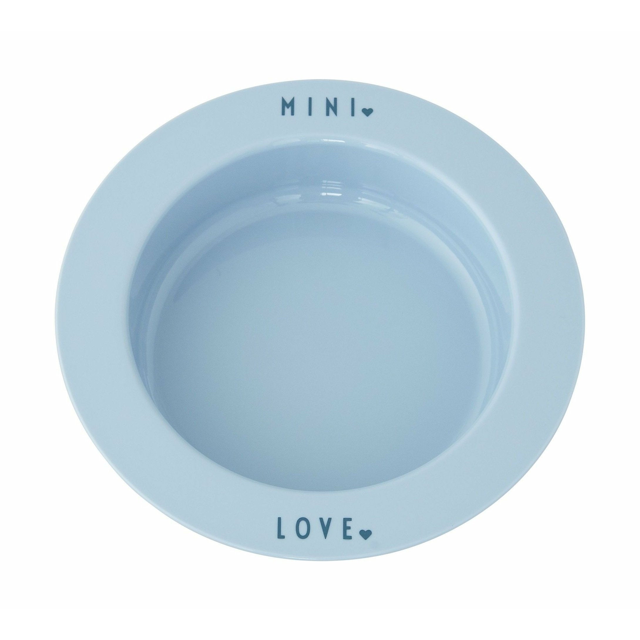 Letras de diseño mini plato favorito profundo, azul claro