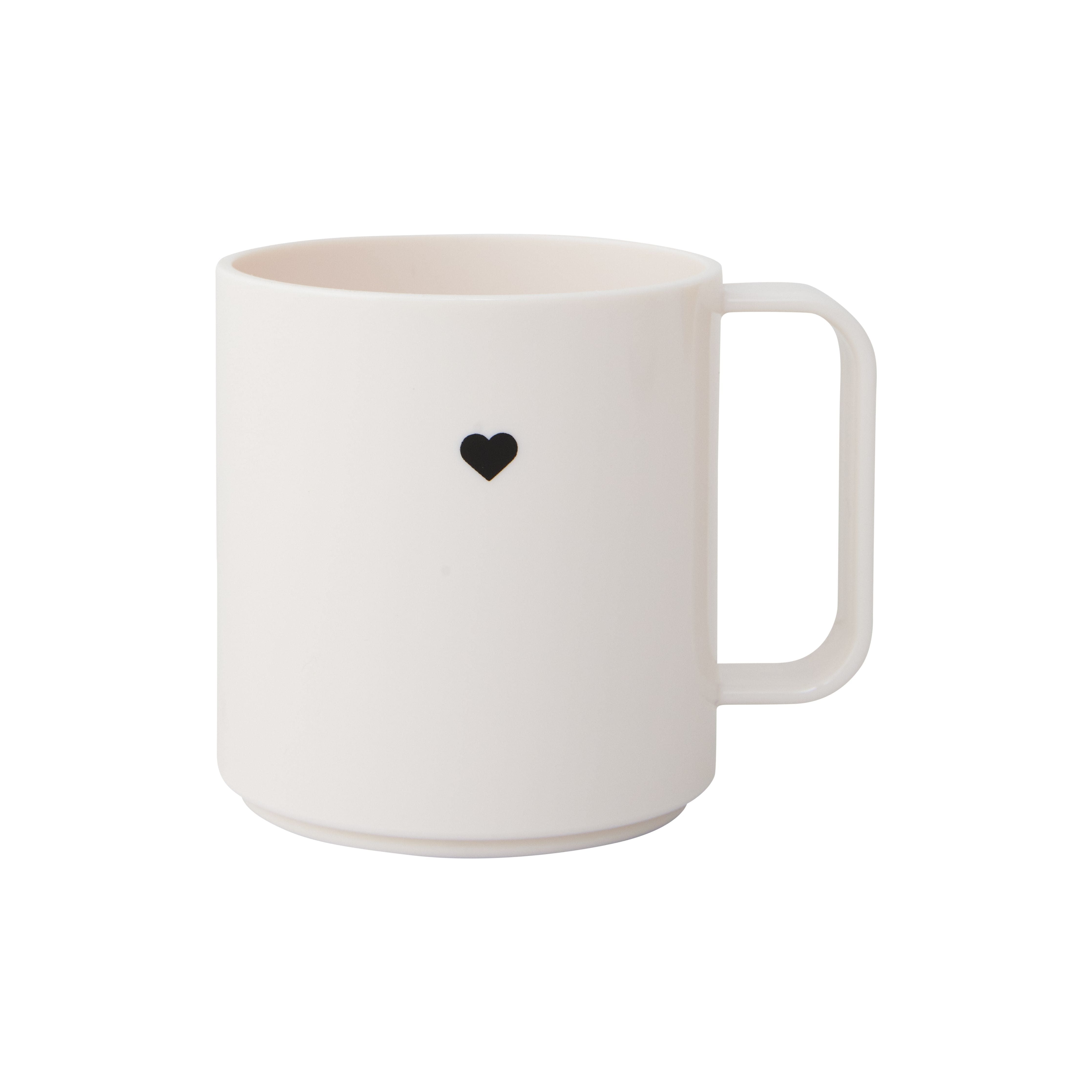 Design Letters Mini Love Mug With Handle, Beige