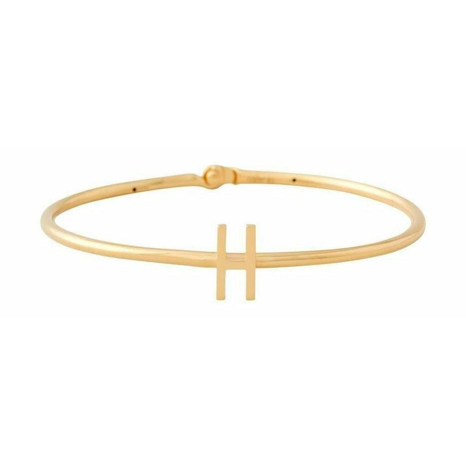 Design Letters My Bangle H Bangle, 18k Gold Plated Silver