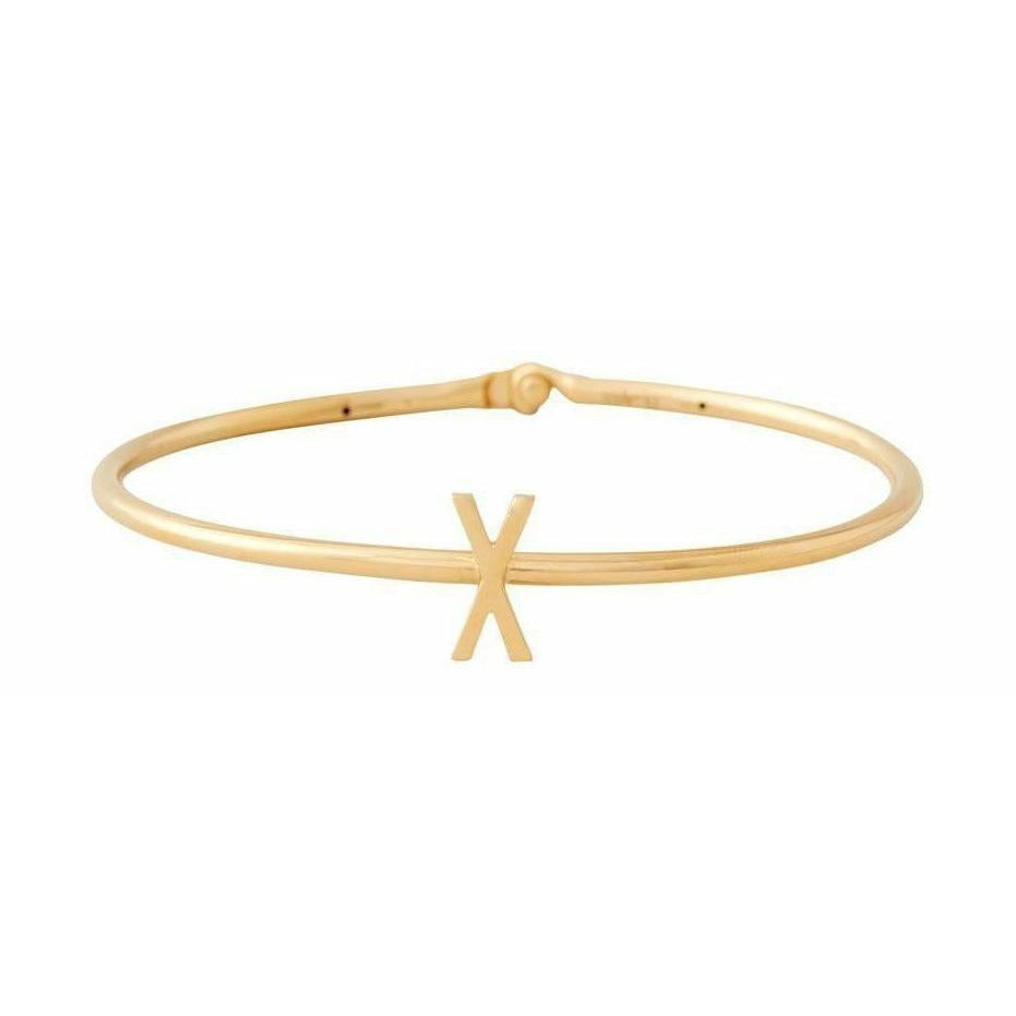 Design Letters My Bangle X Bangle, 18K Gold Compated Silver