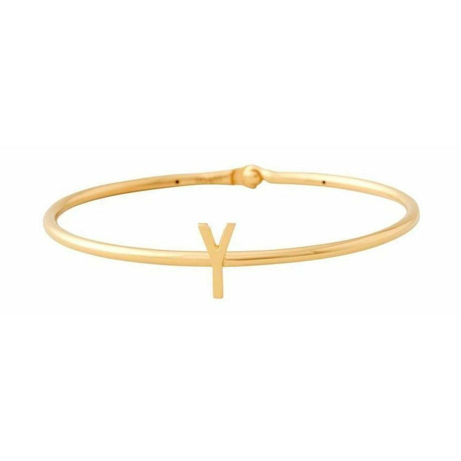 Design Letters My Bangle Y Bangle, 18k Gold Plated Silver