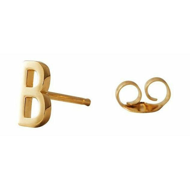 Design Letters Örhänge med brev, guld, b