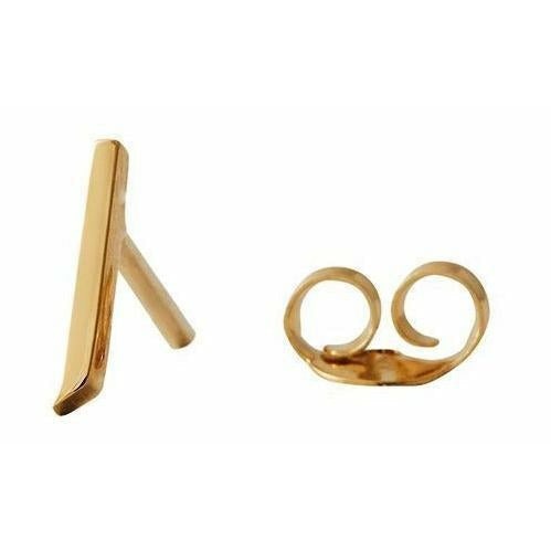 Design Letters Earring With Letter, Gold, J