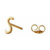 Design Letters Earing con lettera, oro, s