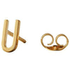Design Letters Earing con lettera, oro, u