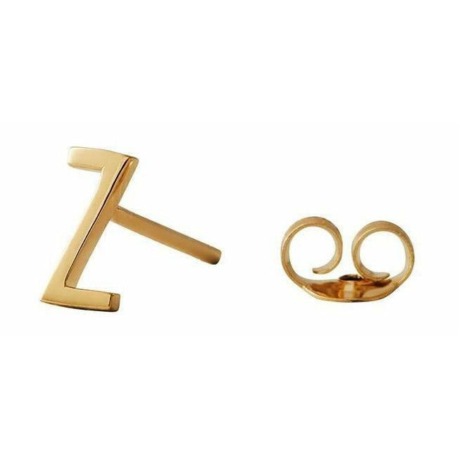Design Letters Ohrring mit Buchstabe, Gold, Z