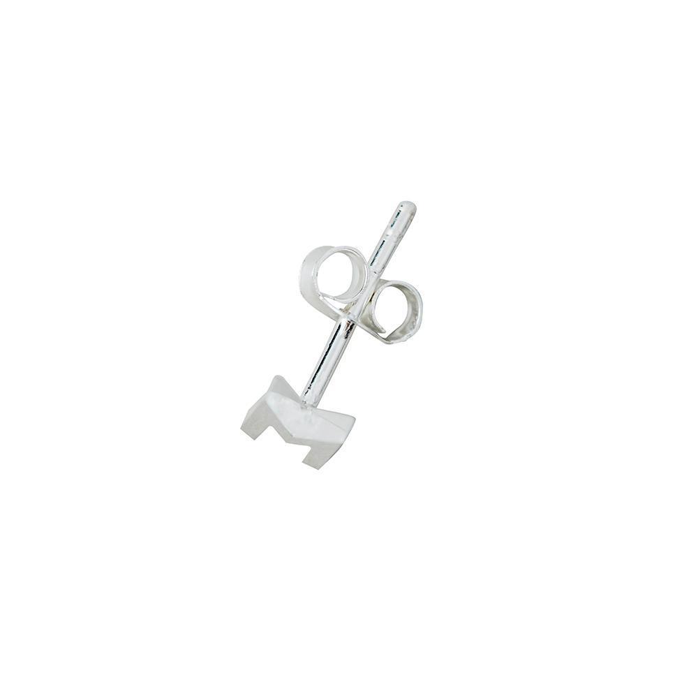 Design Letters Earing con lettera, argento, g
