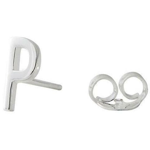 Design Letters Ørering med brev, sølv, s