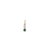设计字母珍珠棒魅力4毫米吊坠金镀金，孔雀石绿色