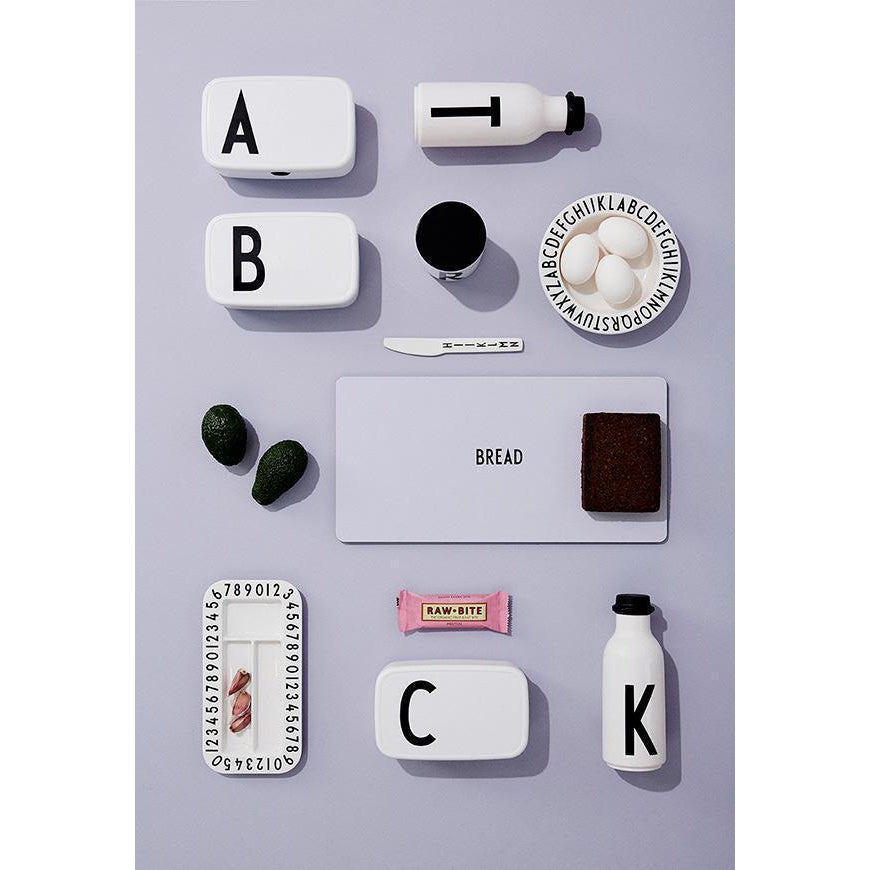 Cartas de diseño Lunch Box A Z, K