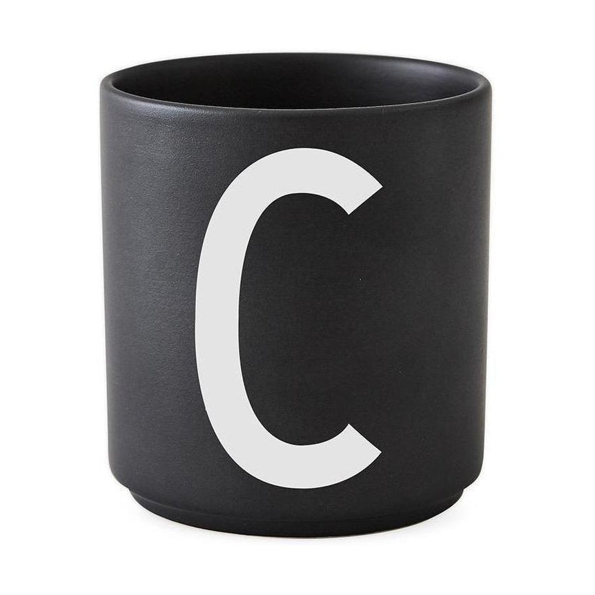 Design Letters Persoonlijke porselein mok a z, zwart, c