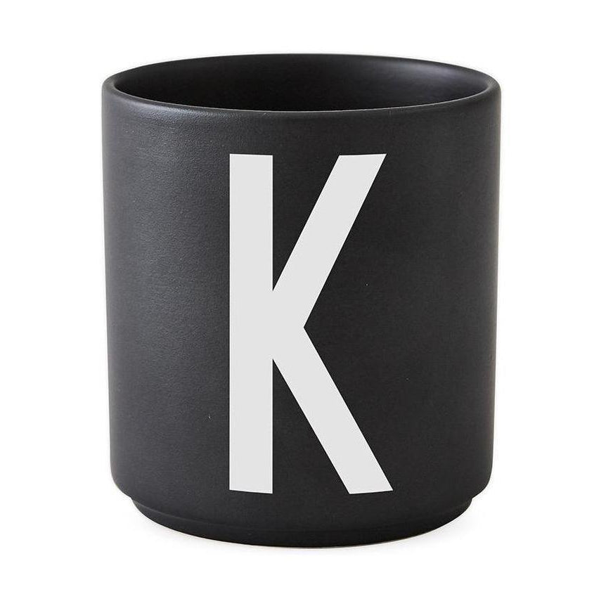 设计字母个人瓷器杯A Z，黑色，K