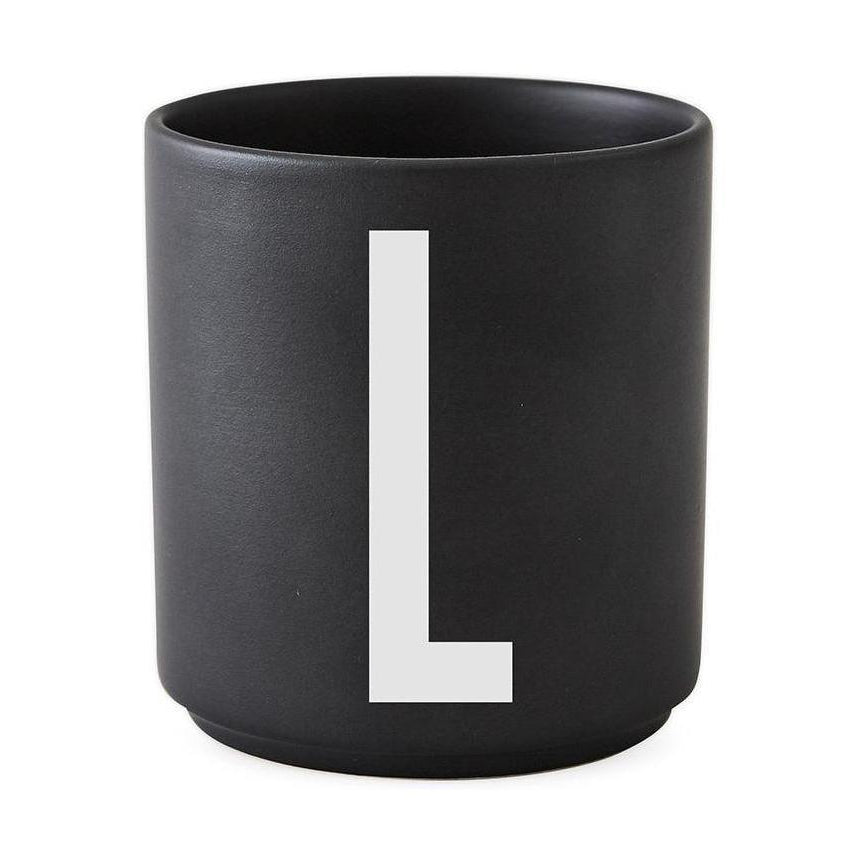 Design Letters Personal Porcelain Mug A Z, Black, L