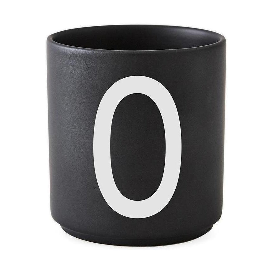 设计字母个人瓷器杯A Z，黑色，O