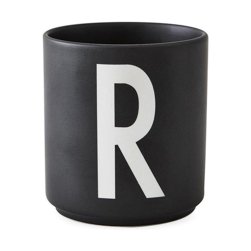Lettere di design Mug in porcellana personale a z, nero, r