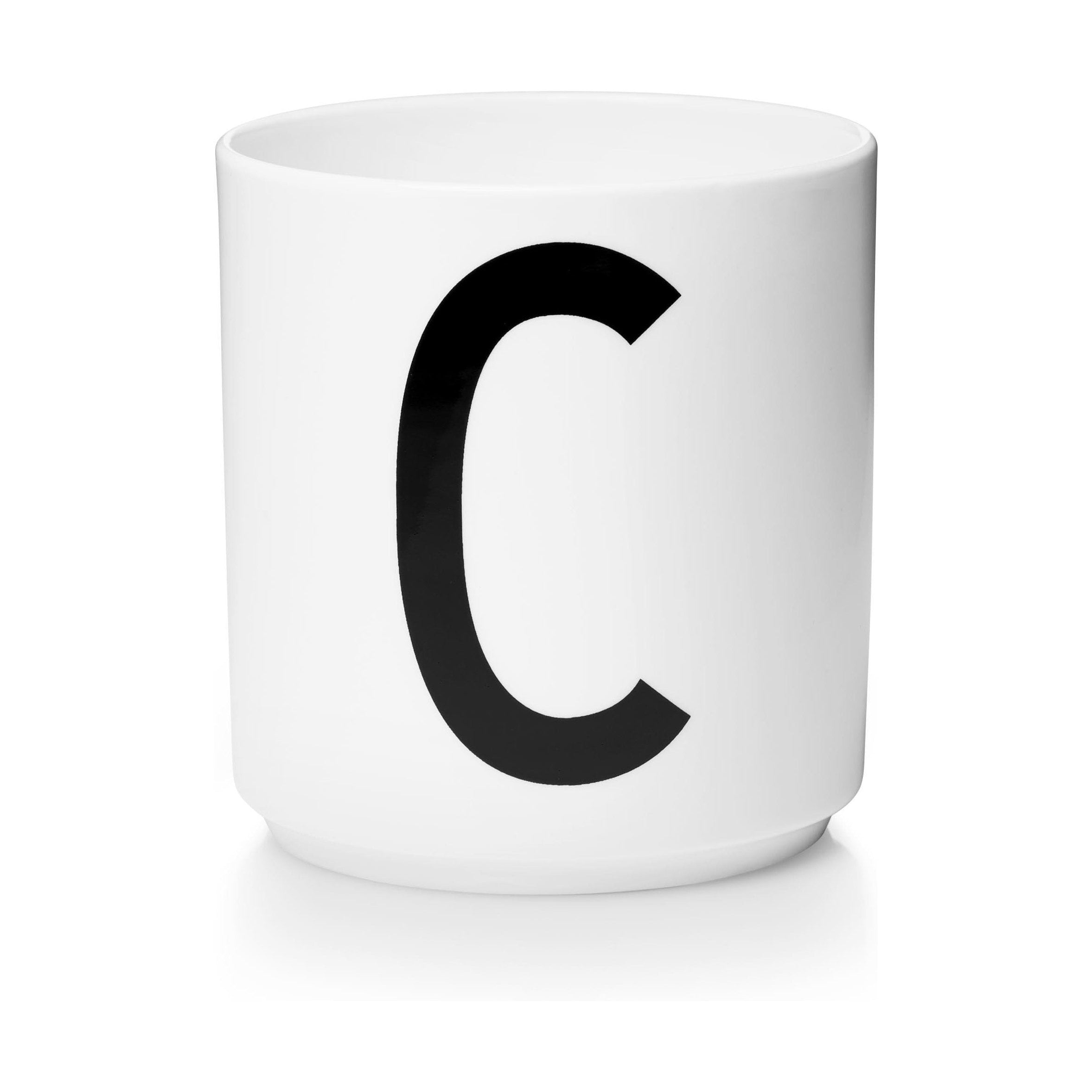 Design Letters Personal Porcelain Mug A Z, White, C
