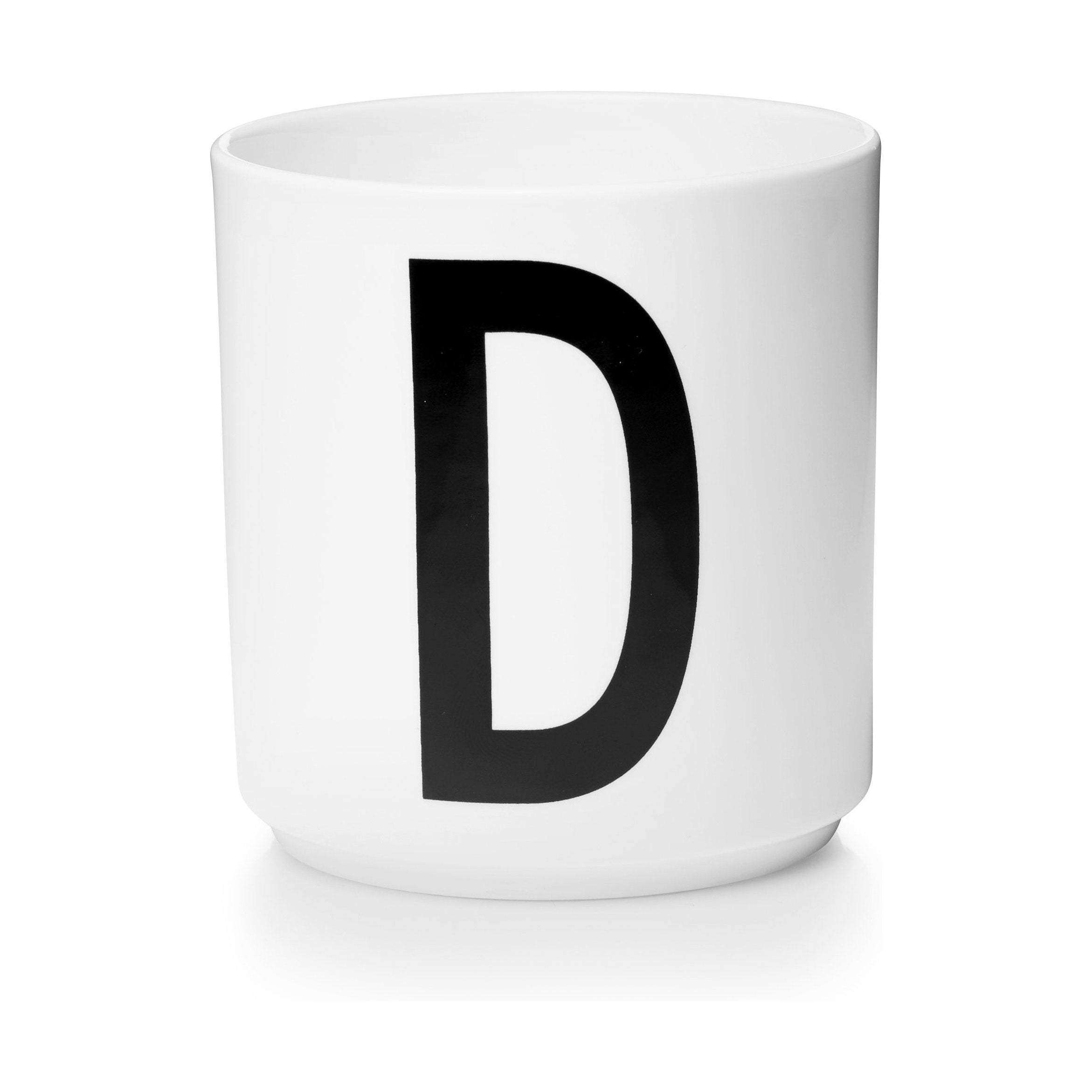 Design Letters Mug de porcelaine personnelle a z, blanc, D