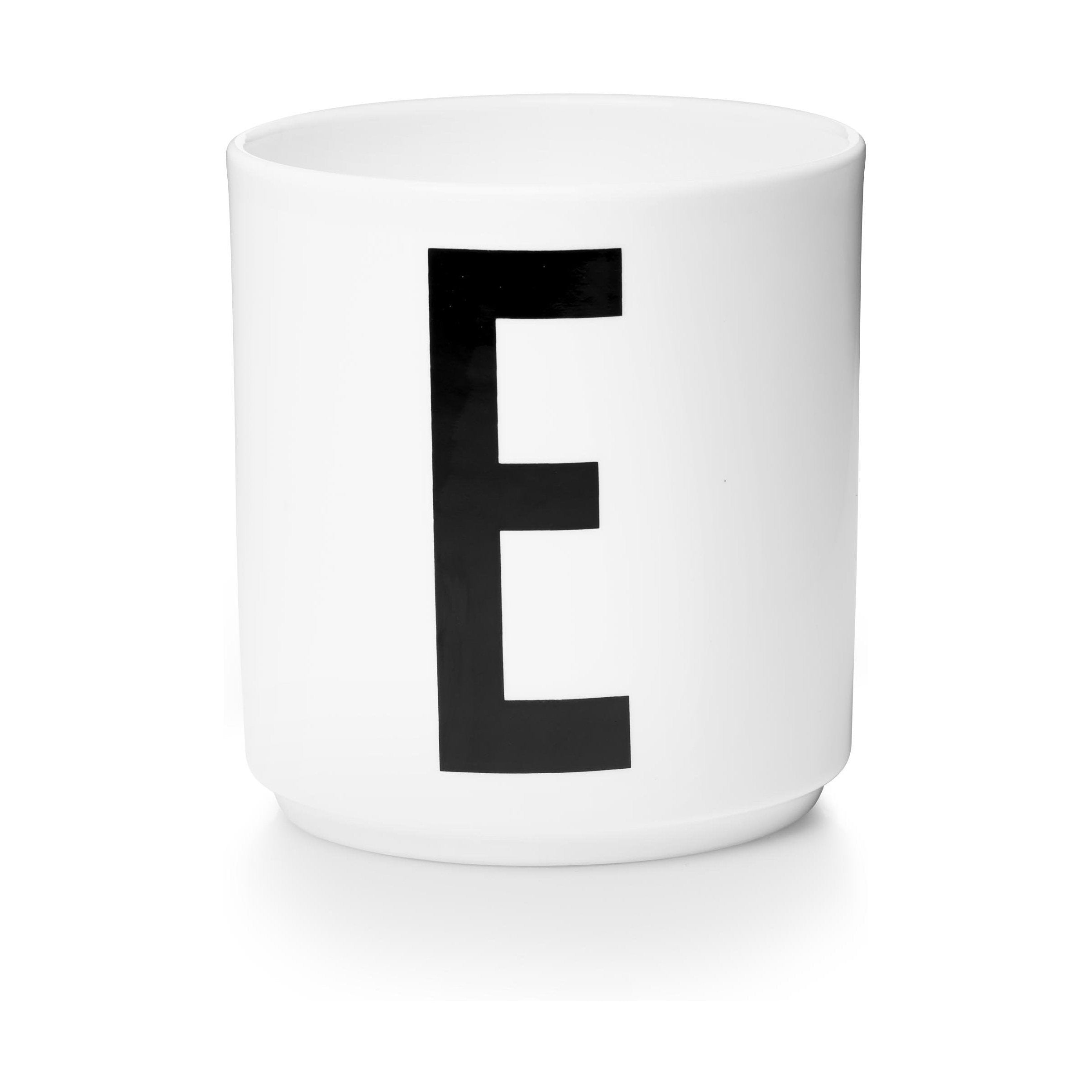 设计字母个人瓷器杯A Z，白色，E