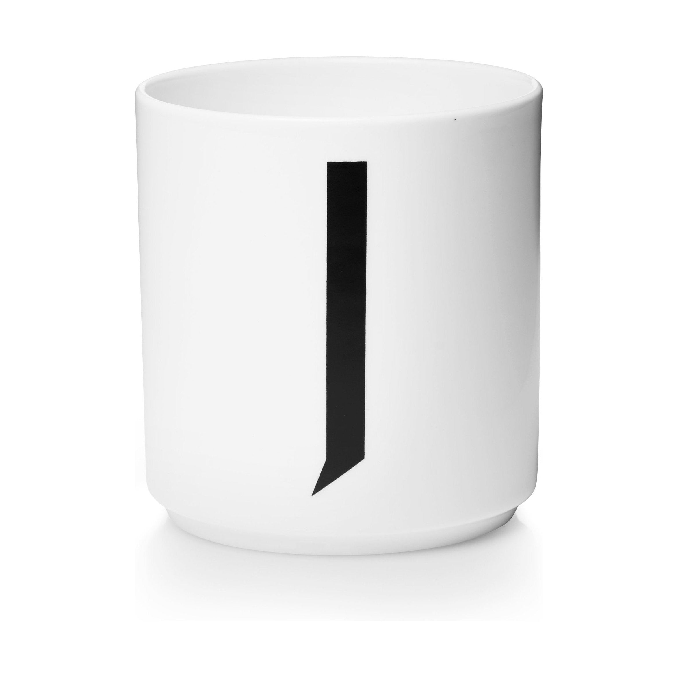 Lettere di design Mug in porcellana personale a z, bianco, j