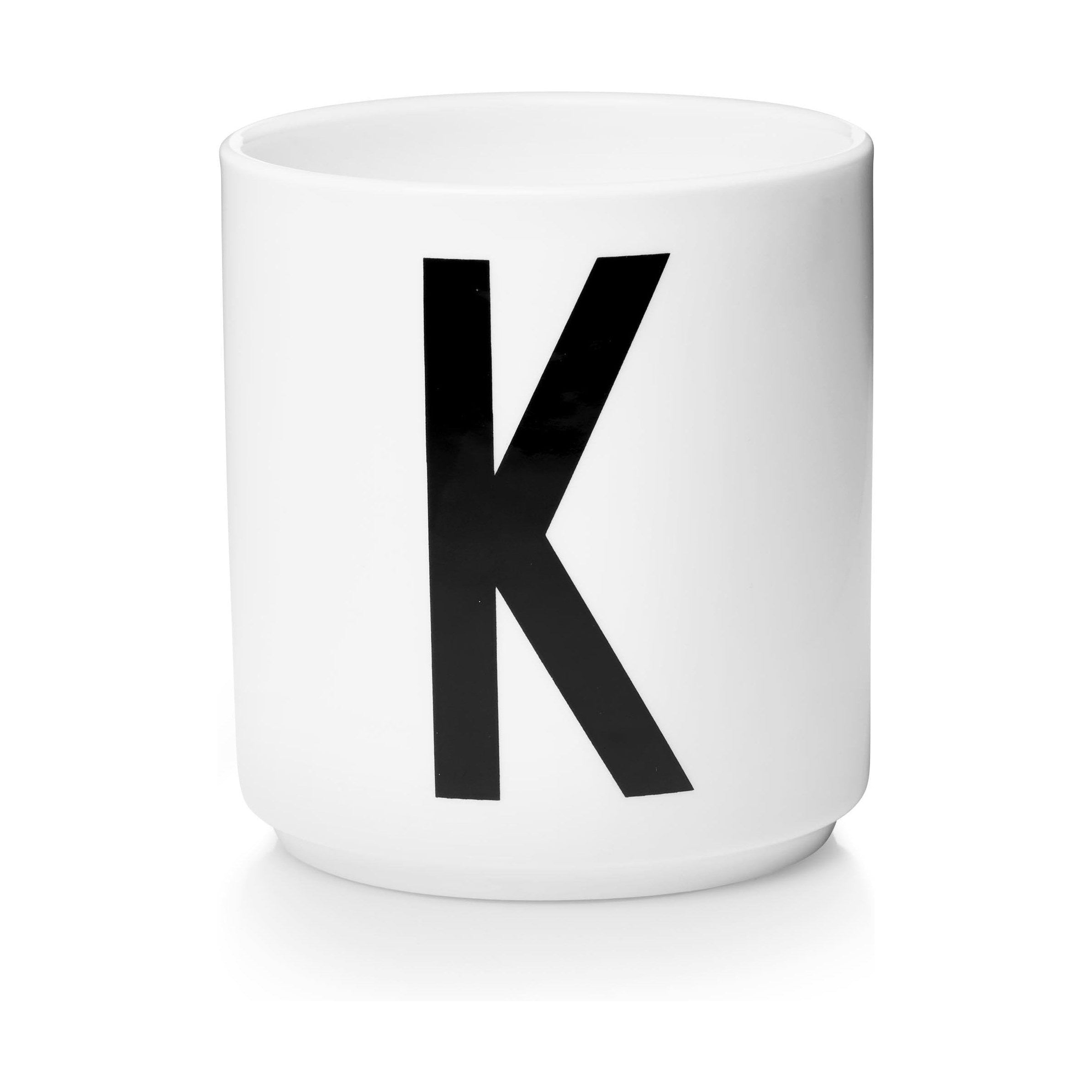 Design Letters Personal Porcelain Mug A Z, White, K