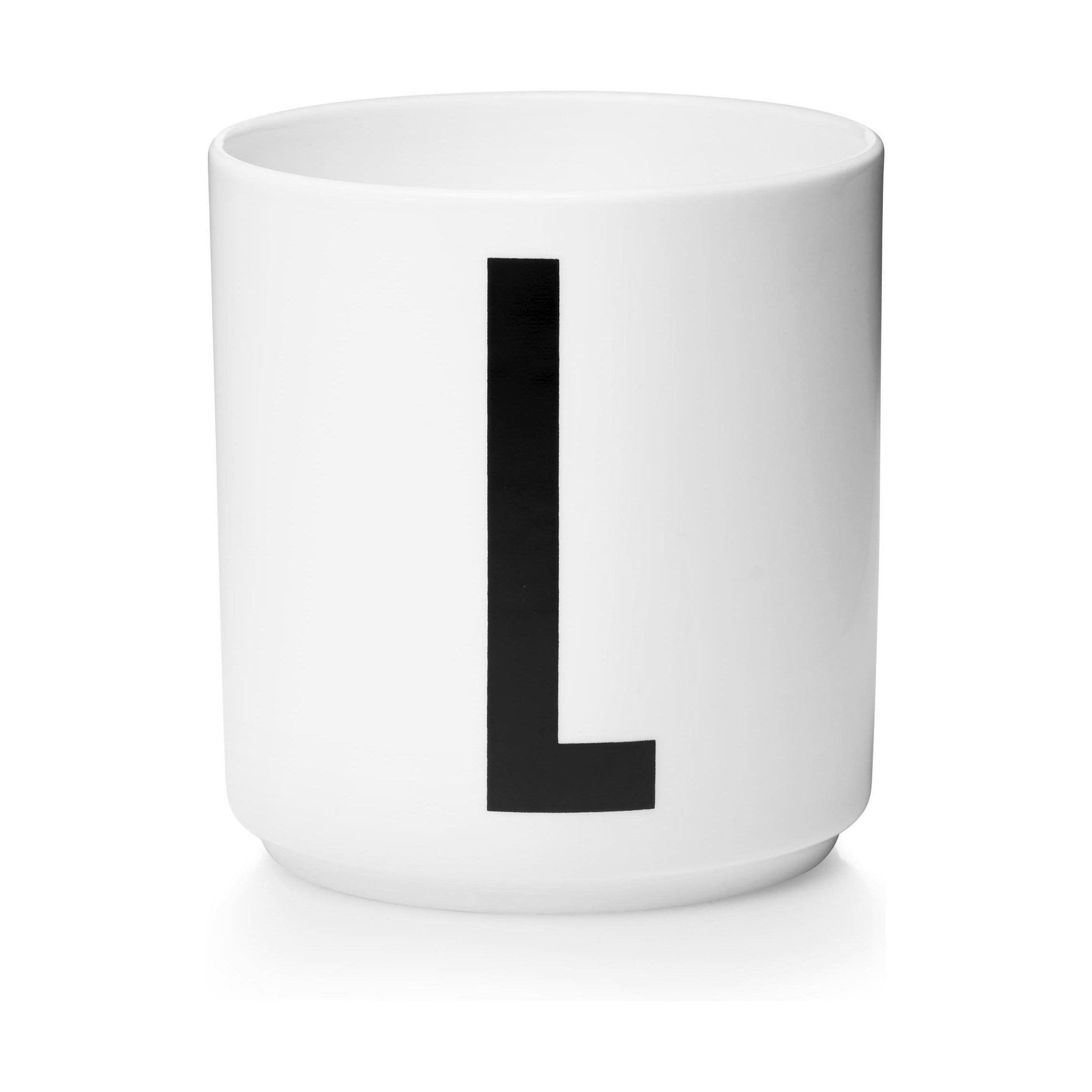 Design Letters Mug in porcellana personale a z, bianco, l