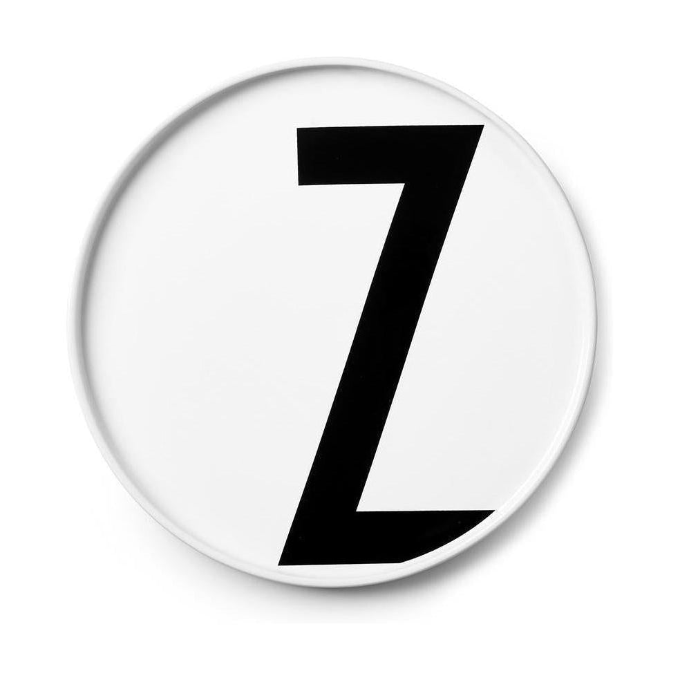 Designbokstaver Personlig porselensplate A Z, Z, Z