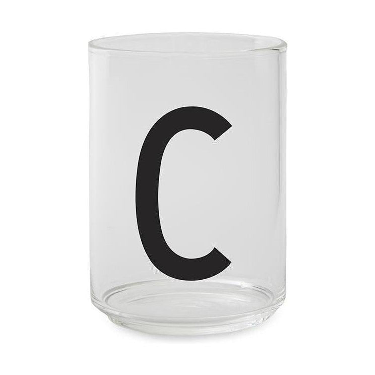 Letras de diseño de vidrio para beber personal A Z, C