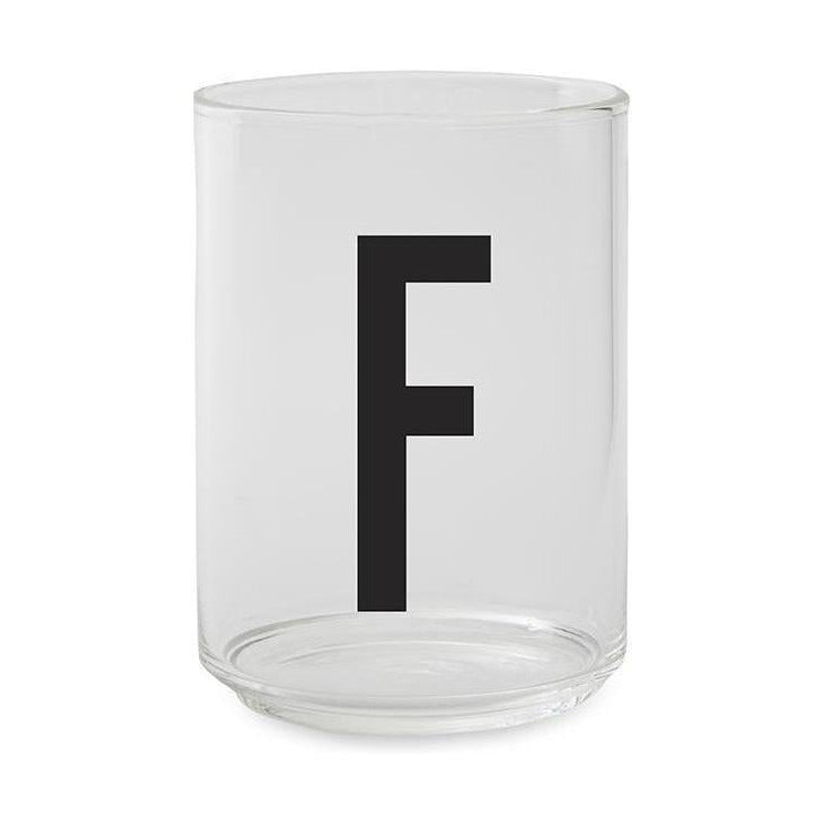 Letras de diseño de vidrio para beber personal A Z, F