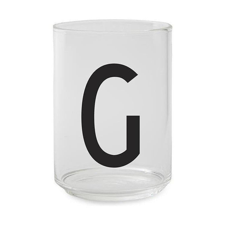 Letras de diseño de vidrio para beber personal a z, g