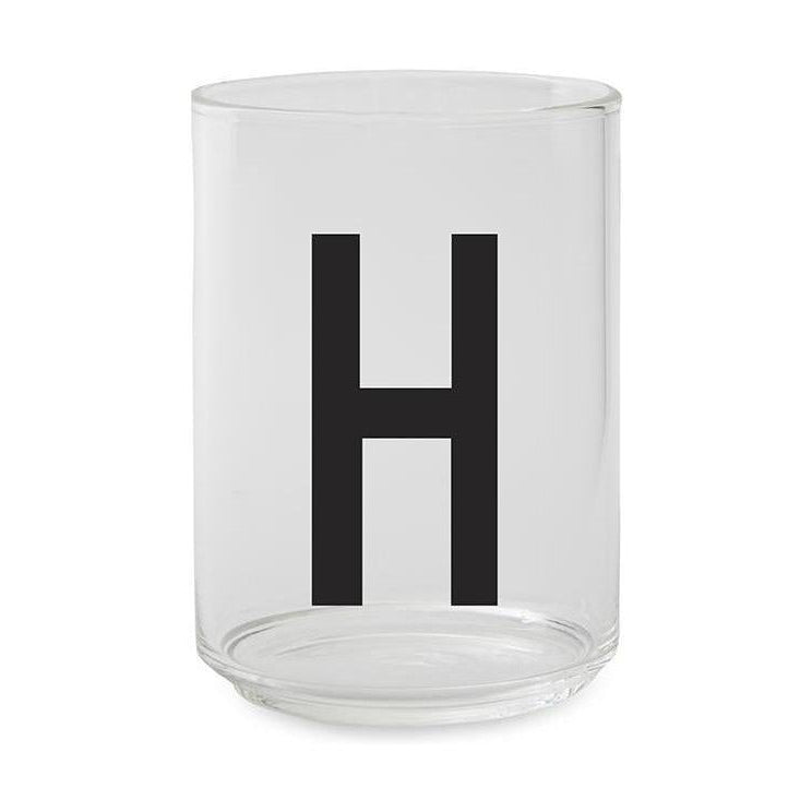 Letras de diseño de vidrio para beber personal A Z, H