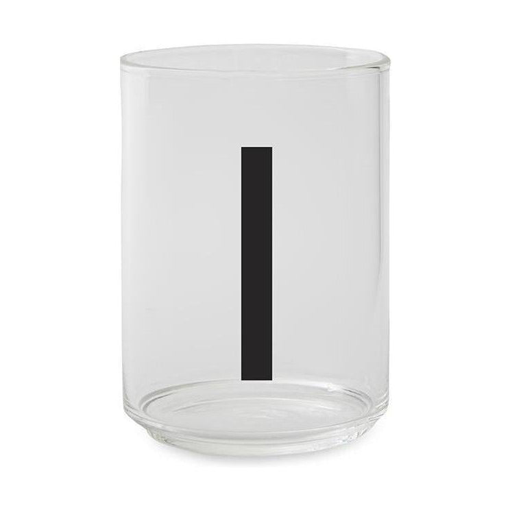 Letras de diseño de vidrio para beber personal A z, yo