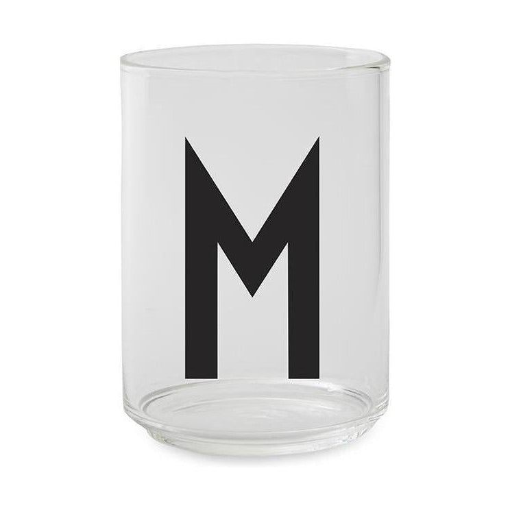 Letras de diseño de vidrio para beber personal A Z, M