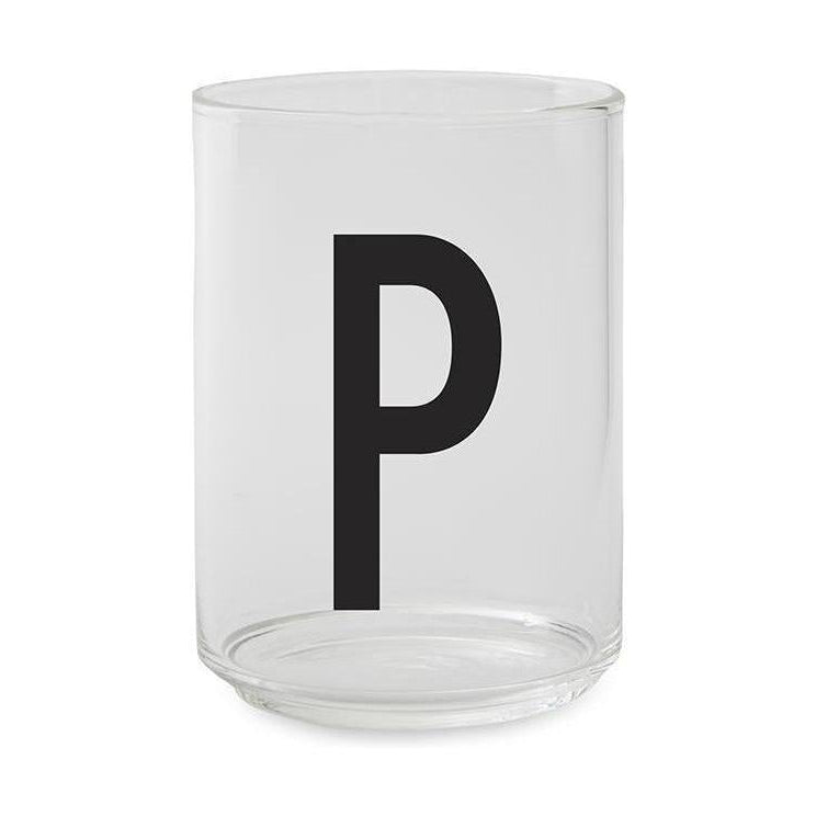 Letras de diseño de vidrio para beber personal A Z, P