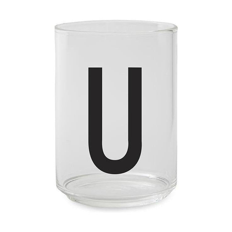 Letras de diseño de vidrio para beber personal a z, u
