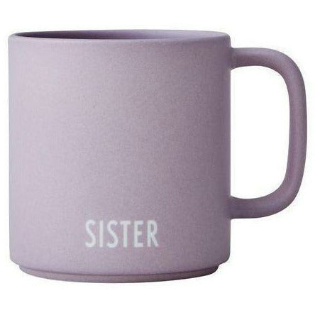 Design Letters Frères et sœurs en porcelaine tasse sœur lavande, sœurs