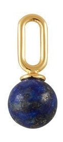 Design Letters Sten dråbe pendel 5mm 18k guldbelagt sølv, lapis lazuli blå